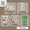 Blue Panda Serves 24 Camping 1st Birthday Party Dinnerware, One Happy Camper Decorations - 4 of 4