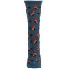 Memoi What the Cluck Bamboo Blend Chicken Crew Socks Legion Blue 9-11 - 2 of 4