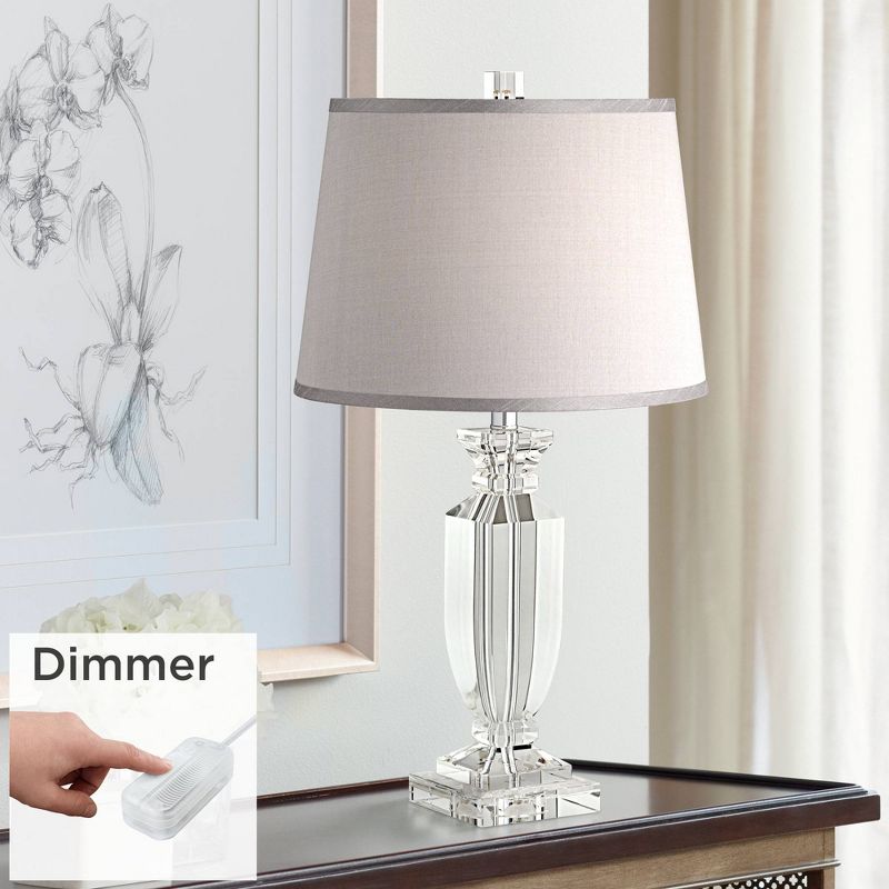 Vienna Full Spectrum Sherry 25" High Modern Table Lamp Table Top Dimmer Clear Crystal Single Living Room Bedroom Bedside Nightstand House Office, 2 of 10