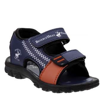 Beverly Hills Polo Club Hook and Loop Boys Open-Toe Sport Sandals (Little Kids)