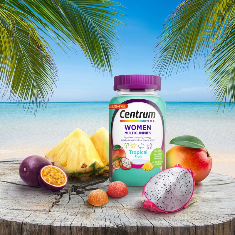Centrum Women&#39;s Multivitamin Gummies - Tropical Fruit - 100ct, 4 of 11