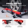 VEVOR Wheel Dolly,Max Capacity 1500 Lbs Car Dolly, Car Jack Dolly Lifter with 360° Rotatable Wheels,Vehicle Positioning Hydraulic Tire Jack,Silver&Red - 3 of 4