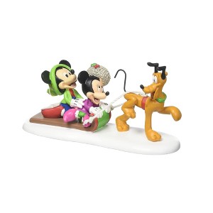 Department 56 Dept 56 Disney Village Pluto's Toboggan Ride Christmas Figure - 1 of 2