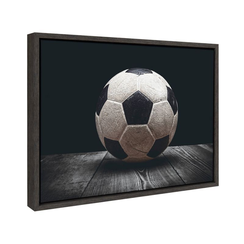 18&#34; x 24&#34; Sylvie Soccer Ball Framed Canvas by Shawn St. Peter Gray - DesignOvation, 3 of 10