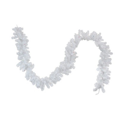 Northlight 9' x 10" Prelit LED Battery Operated White Artificial Christmas Garland - Multi Lights