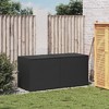 Garden Storage Box Black PE rattan, powder-coated steel Medium - 3 of 4