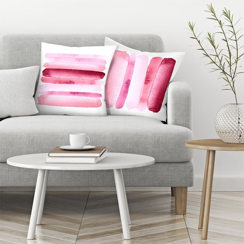 Americanflat Abstract Neutral Move Forward Modern Pink By Amy Brinkman Throw Pillow, 4 of 5