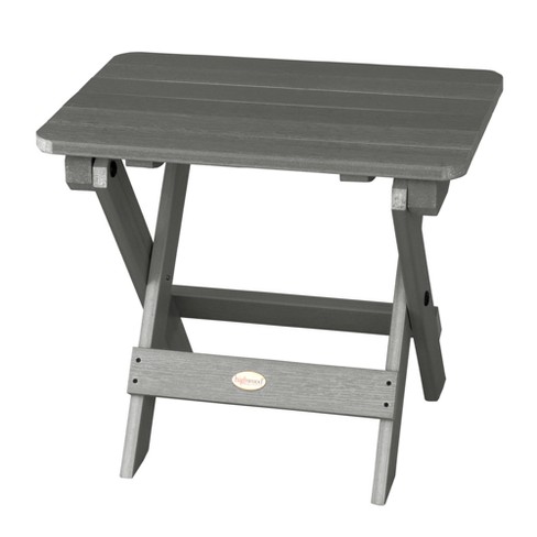 Folding Adirondack Side Table Coastal Teak Gray Highwood Target