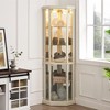 VYNXARIA Corner Curio Cabinet - Antique White Display Case for Living Room - 2 of 4