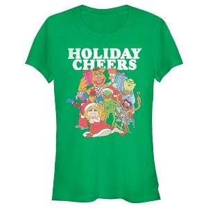 Juniors Womens The Muppets Holiday Cheers T-Shirt - 1 of 4
