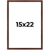 PosterPalooza | Classic Modern Brown Picture Frame - UV Acrylic, Foam Board Backing, Hanging Hardware - 2 of 4