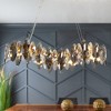 LNC Incandescencia Luxury and Glam Crystal Drum Chandeliers,Gold and Gray,23.2in/32in/37.5in - 2 of 4