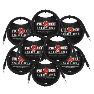 Pig Hog Solutions 3.5mm TRS to 3.5mm TRS Adapter Cable, 9ft - 8 Units - 1 of 2