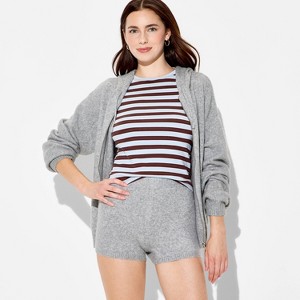 Women's Mid-Rise Faux Cashmere Sweater Shorts - Wild Fable™ - 1 of 3