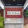 Stupell Industries Let It Snow Red Plaid Printed Outdoor Door Mat, design by Chad Barrett, 18"x30" - 4 of 4
