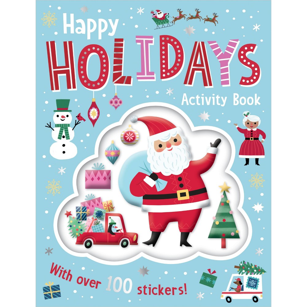 Balloon Stickers Happy Holidays Activity Book - Make Believe Ideas (Paperback)( count 4 PCs) 