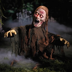 Morris Costumes 2 Ft. 3 1/2" Animated Groud Breaker Zombie Halloween Decoration - 1 of 2