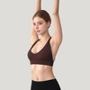 Anna-Kaci Active Women's Low Scoop Neck Sports Bra with Open Back Strap Design and Supportive Elastic Band - 3 of 4