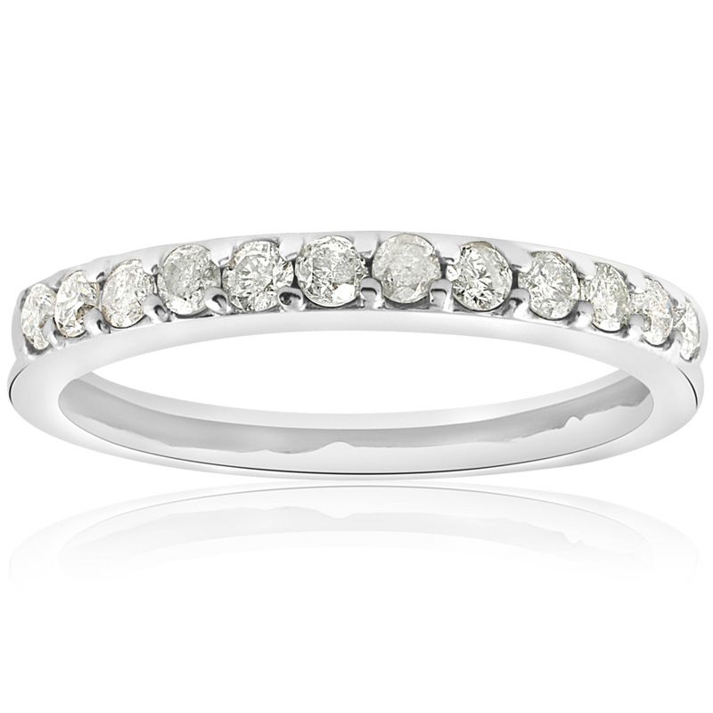 Pompeii3 1/2ct SI Diamond Wedding Ring White Gold Anniversary - Size 4, 1 of 6