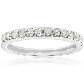 Pompeii3 1/2ct SI Diamond Wedding Ring White Gold Anniversary - Size 7