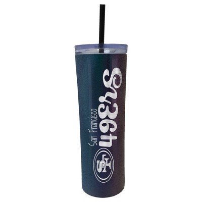 NFL San Francisco 49ers 20oz Onyx Skinny Tumbler with Straw