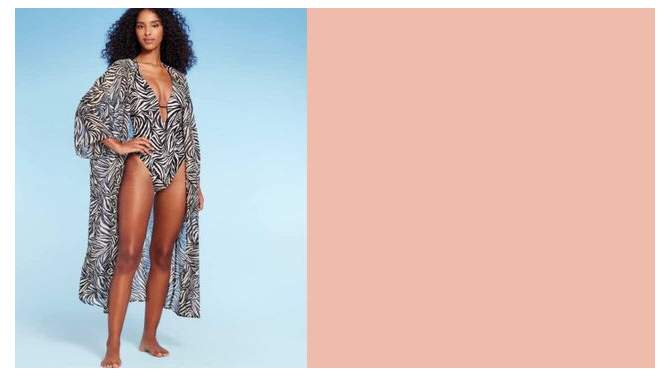 Women's Cover Up Maxi Duster - Shade & Shore™ Multi Animal Print, 2 of 5, play video