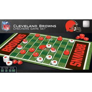 MasterPieces Officially licensed NFL Cleveland Browns Checkers Board Game for Families and Kids ages 6 and Up