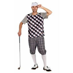 Male Golfer (black & White) Standard Adult Costume - 1 of 4