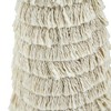 Cesicia Fringes Embellished Cone With Wooden Base, for Christmas Decor - 2 of 4