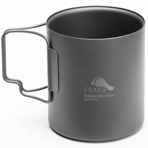 TOAKS Titanium Lightweight 370ml Double Wall Cup CUP-370-DW - Outdoor Camping - 1 of 2