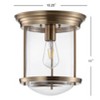 10.25" Metal/Glass Savannah Flush Mount (Includes Energy Efficient Light Bulb) - JONATHAN Y - 4 of 4