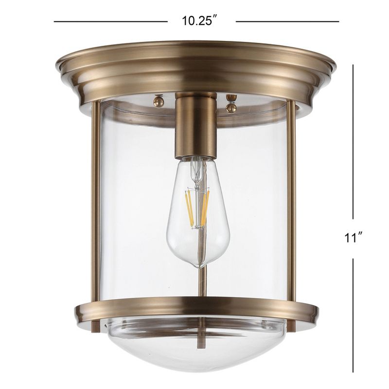 10.25" Metal/Glass Savannah Flush Mount (Includes Energy Efficient Light Bulb) - JONATHAN Y, 5 of 8