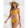 INSPIRE CHIC Women's Halter Underwire Bikini Sets Adjustable Spaghetti Straps Triangle Bottoms Swimwear Bathing Suits 2 Pieces - 4 of 4