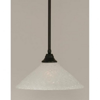 Toltec Lighting Any 1 - Light Pendant in  Matte Black with 16" Italian Bubble Shade