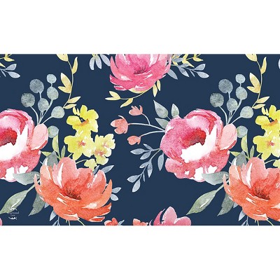 J&V TEXTILES 18 in. x 30 in. Spring Bloom Kitchen Cushion Floor