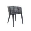 Iron Patio Conversation Chair Set of 2,Rust Resistant Outdoor Chair with Modern Design,Versatile Iron Chair for Garden or Porch-Coolbibila - 3 of 4