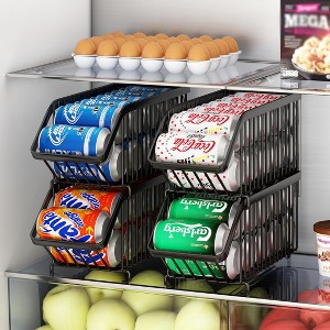 Can Holder 4/6 Pack Stackable Soda Can Organizer for Refrigerator - 1 of 4