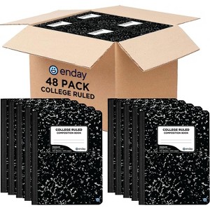 Enday Composition Notebooks College Ruled – 48 Pack, Marble Cover, 100 Sheets, Bulk Composition Books for School, Office, Students, Classroom - 1 of 4