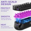 YEVYO Hair Straightener Brush, Upgraded Steam Straightening Brush for Smooth On Hair Care - Black - 3 of 4