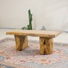 Moda Furnishings 47.6'' Outdoor Terrafab Coffee Table with Faux Wood Finish - 2 of 4