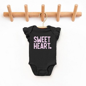 The Juniper Shop Sweetheart Puff Print Baby Flutter Sleeve Bodysuit - 1 of 3