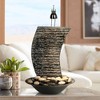 John Timberland Water Ripple Japanese Zen Waterfall Ripple Indoor Tabletop Fountain with Light 17 1/4" for Table Office Desk Home Bedroom Living Room - 2 of 4