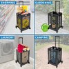Mount-It! Heavy-Lifting Rolling Mesh Utility Cart | 55 Lbs. Weight Capacity | Black | Perfect for Use at Home, Office, Business, Travel & Shopping - 3 of 4