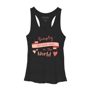 Women's Design By Humans Mother's Day Simply the Best Mom Banner By BoogieCreates Racerback Tank Top - 1 of 2