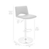 Thierry Adjustable Barstool with Faux Leather - Armen Living - image 4 of 4