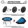 Poker Table with Collapsible Legs, Casino Leisure Gamimg Table for 8 Players, Texas Holdem Blackjack Poker Table with Stainless Steel Cup Hold - 4 of 4