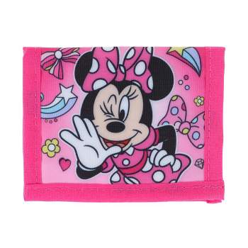 CTM Kid's Minnie Mouse Bifold Wallet with  Hook and Loop Closure