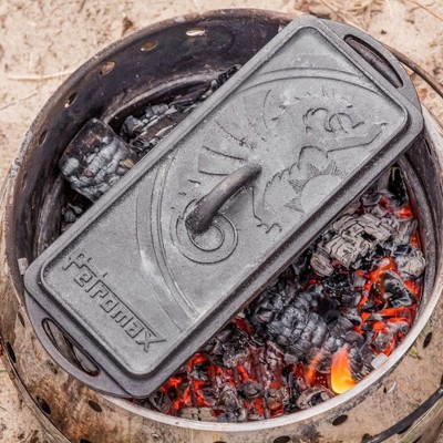 Large Cast Iron Loaf Pan with Lid and Handles