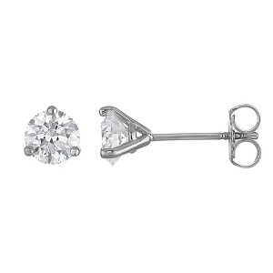 Naturalux 14K Yellow Gold 1 CT Lab Grown Diamond Solitaire Stud Earrings - 1 of 4