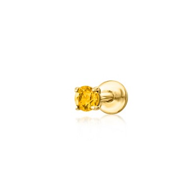 Pure Collection by Ross-Simons Citrine Flat-Back Earrings in 14kt Yellow Gold